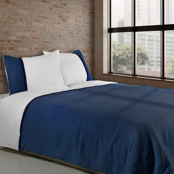 Dommelin  Dekbedovertrek Bari Percal 200TC Jeansblauw-Navy 140x200/220 cm