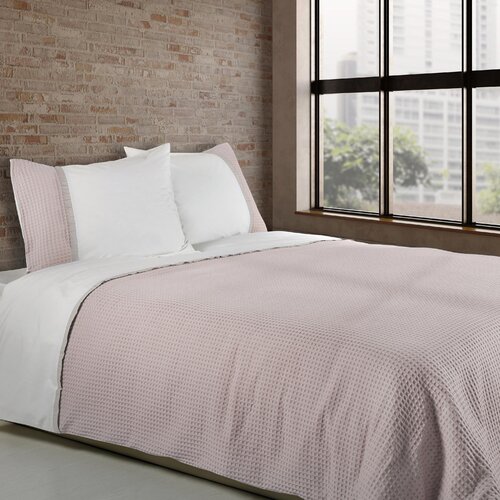 Dommelin Dommelin Dekbedovertrek Bari Percal 200TC Lichtroze-Zilver 140x200/220 cm afbeelding