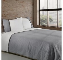 Dommelin  Dekbedovertrek Bari Percal 200TC Muisgrijs-Leisteengrijs 140x200/220 cm
