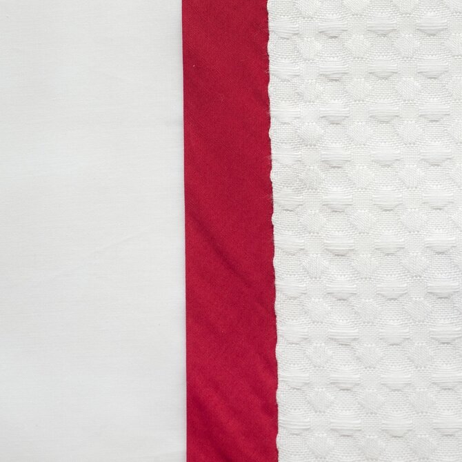 Dommelin  Dekbedovertrek Bari Percal 200TC Wit-Cherry 200x200/220 cm