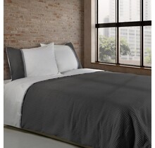 Dommelin  Dekbedovertrek Bari Percal 200TC Steenkool-Olifantgrijs 240x200/220 cm