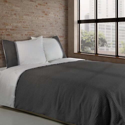 Dommelin Dommelin Dekbedovertrek Bari Percal 200TC Steenkool-Olifantgrijs 260x200/220 cm afbeelding