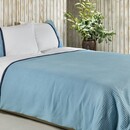 Dommelin Dommelin  Dekbedovertrek Bari Percal 200TC Pastelblauw-Nachtblauw 200x200/220 cm