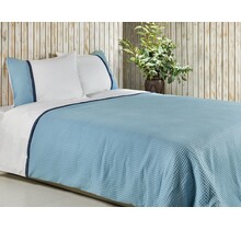 Dommelin  Dekbedovertrek Bari Percal 200TC Pastelblauw-Nachtblauw 260x200/220 cm