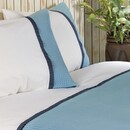 Dommelin Dommelin  Dekbedovertrek Bari Percal 200TC Pastelblauw-Nachtblauw 260x200/220 cm