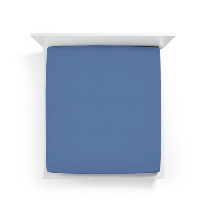 Bella Donna Jersey La Piccola Topperhoeslaken 180x210-220 cm zeeblauw-0208 Bella Donna Jersey La Piccola Topperhoeslaken 180x210-220 cm zeeblauw-0208