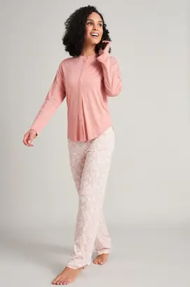 Schiesser damespyjama 175550 terracotta 44