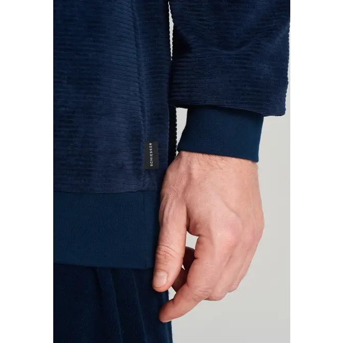 Schiesser heren pyjama lang 175605 nachtblauw 58 Schiesser heren pyjama lang 175605 nachtblauw 58