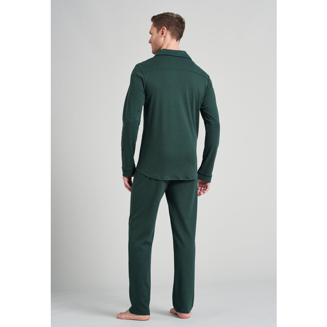 Schiesser heren pyjama lang 175638 donkergroen 50 Schiesser heren pyjama lang 175638 donkergroen 50
