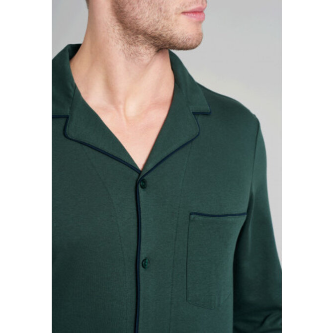 Schiesser heren pyjama lang 175638 donkergroen 50 Schiesser heren pyjama lang 175638 donkergroen 50