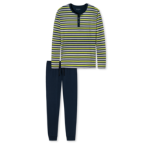 Schiesser heren pyjama lang 166145 citroen Maat 54