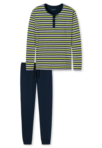 Schiesser Schiesser heren pyjama lang 166145 citroen Maat 54 afbeelding