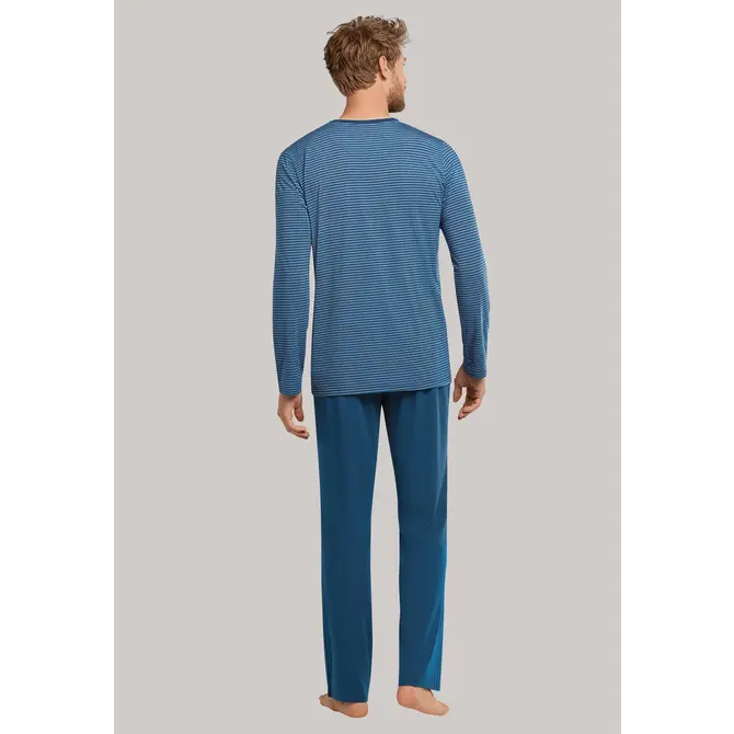 Schiesser heren pyjama lang 174528 admiraal 56/XXL
