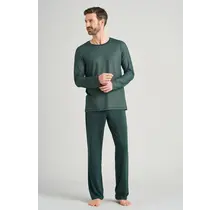 Schiesser heren pyjama lang 175586 dark green 50