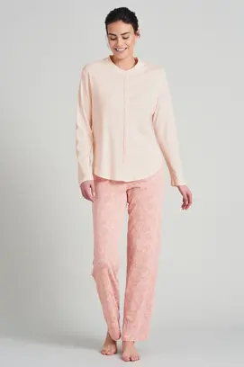 Schiesser damespyjama 175550 soft rose 46/3XL