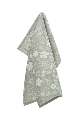 Bunzlau Castle Flowerbed theedoek 65x65 Dark Green