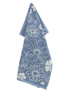 Bunzlau Castle Keukendoek Flowerbed Grey-Blue