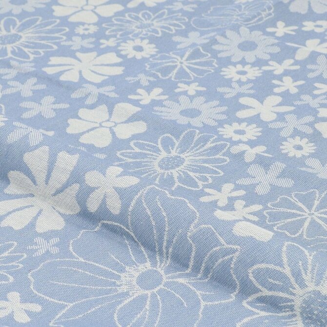 Bunzlau Castle Flowerbed theedoek 65x65 Grey-Blue