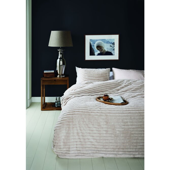 Rivièra Maison Kussensloop Furry Stripes Gebroken wit 60x70 cm