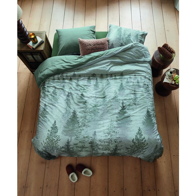 Rivièra Maison Dekbedovertrek Foggy Forest Groen 240x200/220 cm