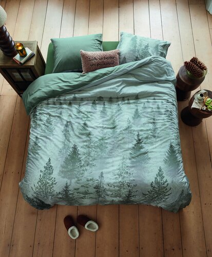 Rivièra Maison Rivièra Maison Dekbedovertrek Foggy Forest Groen 200x200/220 cm afbeelding