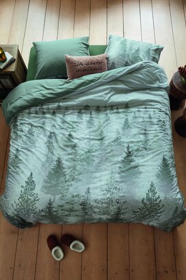 Rivièra Maison Dekbedovertrek Foggy Forest Groen 140x200/220 cm