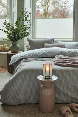Rivièra Maison Dekbedovertrek Emery Taupe 200x200/220 cm