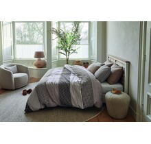 Rivièra Maison Dekbedovertrek Lawrence Bruin 200x200/220 cm