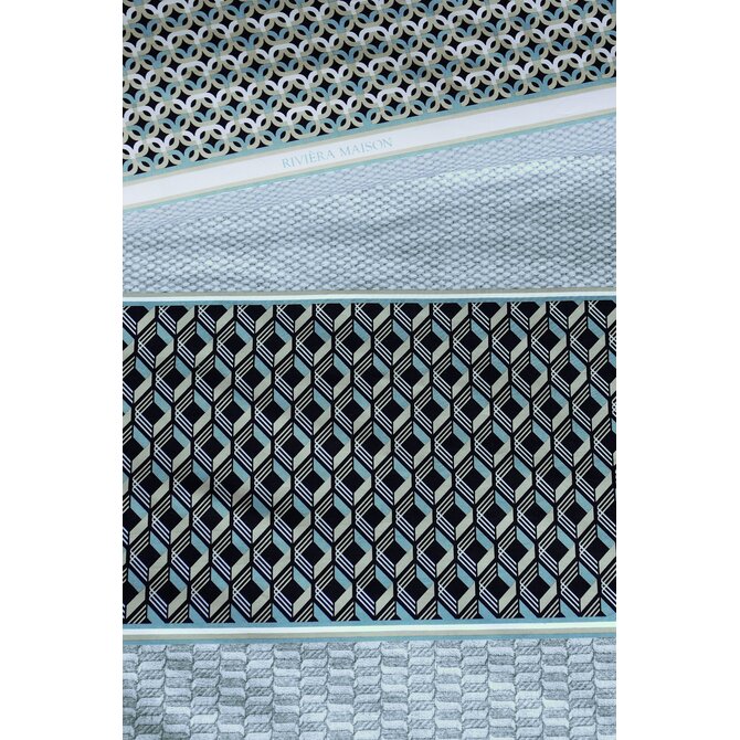 Rivièra Maison Dekbedovertrek Lawrence Blauwgrijs 260x200/220 cm