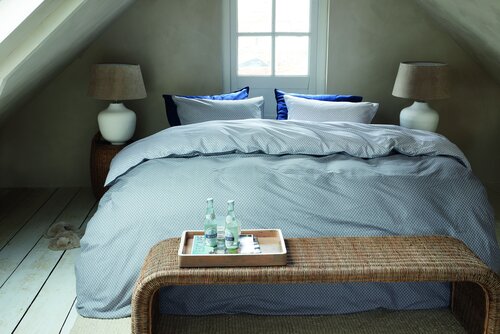 Rivièra Maison Rivièra Maison Dekbedovertrek Emery Blauwgrijs 260x200/220 cm afbeelding