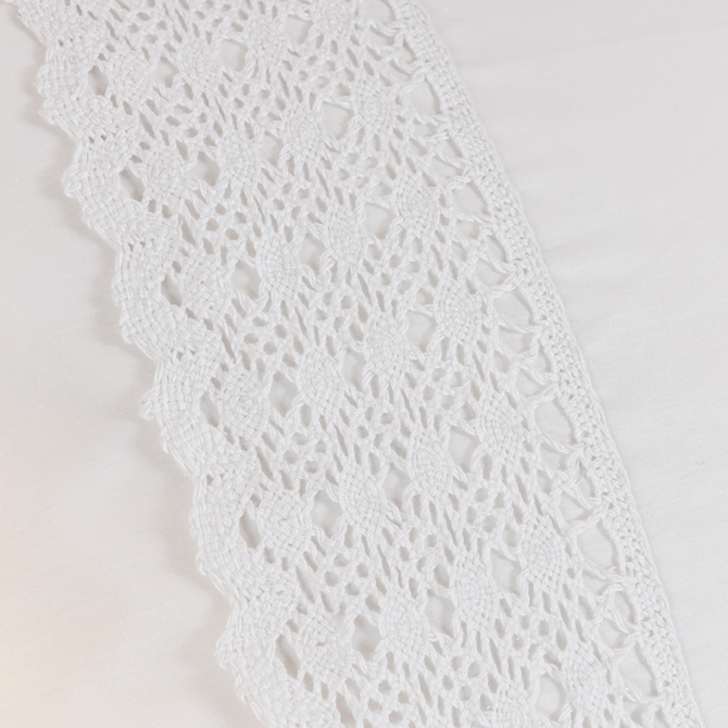 Dommelin Dekbedovertrek Lace Percal 200TC Wit 200x200/220 cm