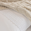 Dommelin Dommelin Dekbedovertrek Lace Percal 200TC Wit 200x200/220 cm