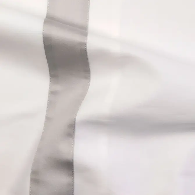 Dommelin Dekbedovertrek Listra Satijn 300TC Wit-Zilver 240x200/220 cm