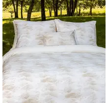 Dommelin Dekbedovertrek Marmer Satijn 400TC Ecru 140x200/220 cm