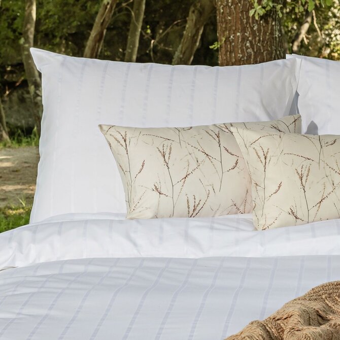 Dommelin  Dekbedovertrek Ajour Stripes Percal 200TC Wit 240x200/220 cm