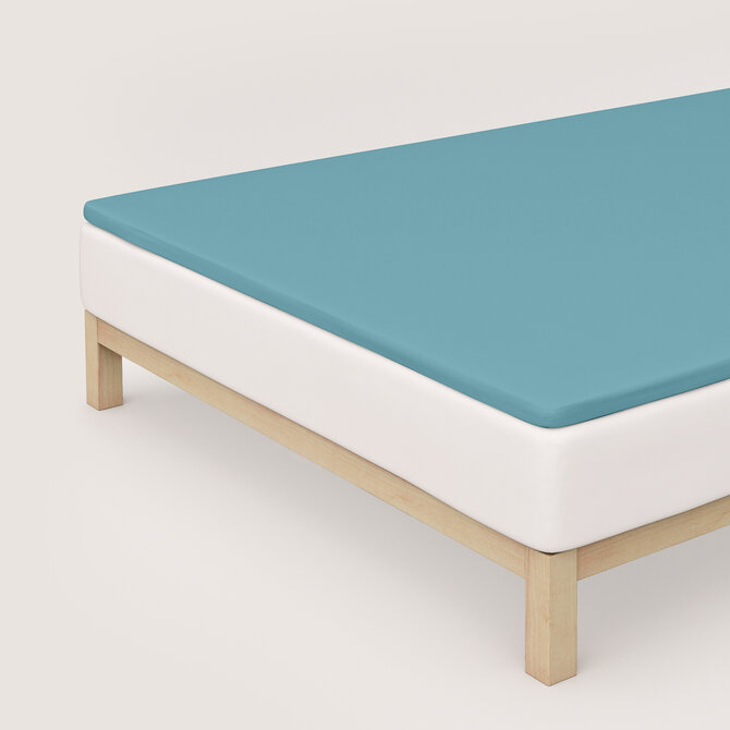 Schlafgut Pure Jersey Topper Hoeslaken M - 120x200 - 130x220 467 Petrol Mid