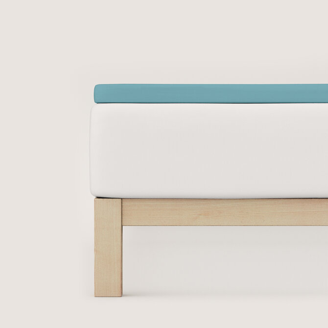 Schlafgut Pure Jersey Topper Hoeslaken M - 120x200 - 130x220 467 Petrol Mid