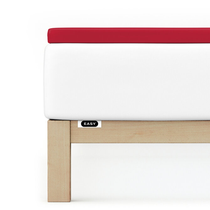 Schlafgut EASY Jersey Elasthan Topper Hoeslaken XL - 180x200 - 200x220 285 Red Deep