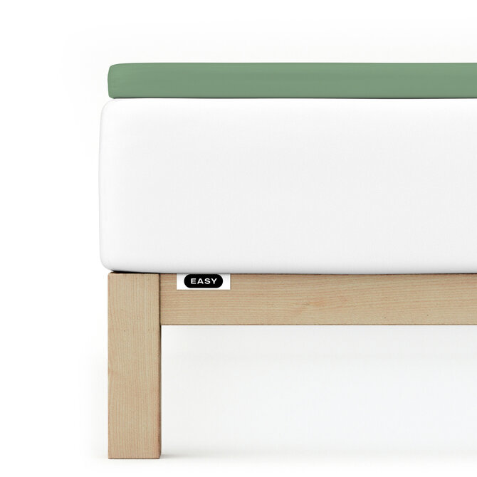 Schlafgut EASY Jersey Elasthan Topper Hoeslaken XL - 180x200 - 200x220 665 Green Mid