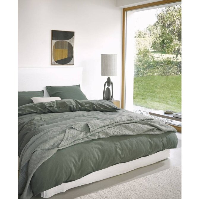 Marc O'Polo dekbedovertrek Senja green 260x220 Marc O'Polo dekbedovertrek Senja green 260x220