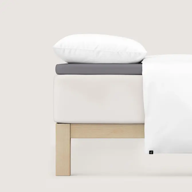 Schlafgut Pure Jersey Topper Hoeslaken XL - 180x200 - 200x220 128 Grey Mid