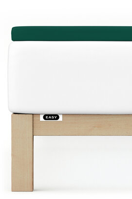 Schlafgut EASY Jersey Elasthan Topper Hoeslaken L - 140x200 - 160x220 690 Green Deep
