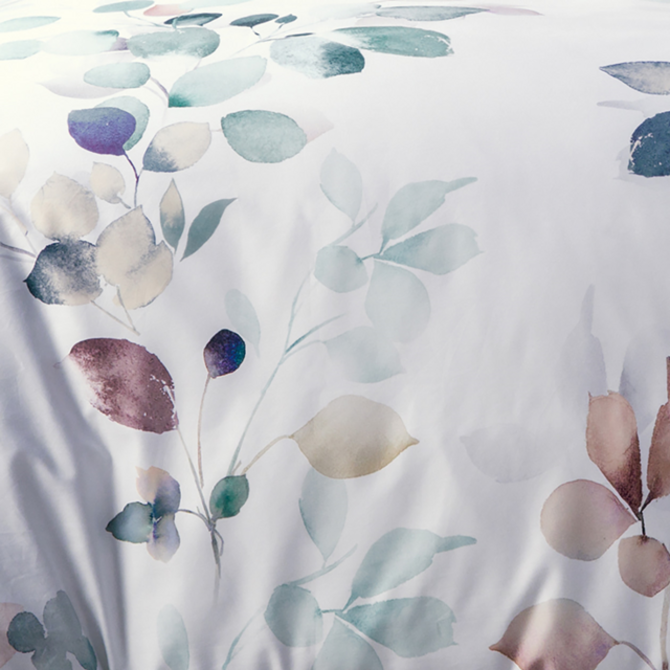 Dommelin Dekbedovertrek Leaves Satijn 300TC Multikleur 200x200/220 cm