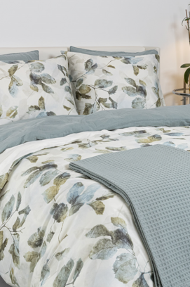 Dommelin Dekbedovertrek Fall Satijn 400TC Spargroen 240x200/220 cm