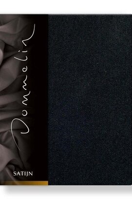 Dommelin Hoeslaken Uni Satijn 300TC 533  Zwart 120x220/30