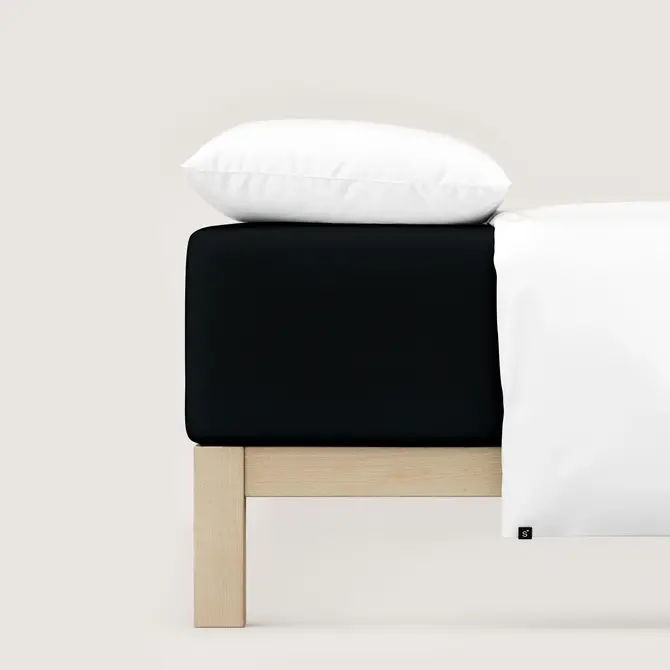 Schlafgut Pure Jersey Boxspring Hoeslaken M - 120x200 - 130x220 799 off-Black
