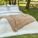 Dommelin Dommelin Plaid Braid Wol Mix Cappuccino 90x150 cm