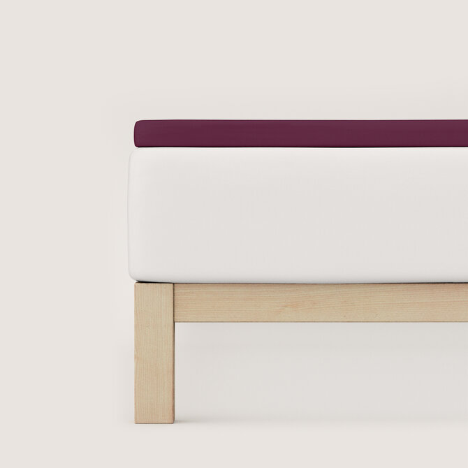 Schlafgut Pure Jersey Topper Hoeslaken S - 90x190 - 100x220 542 Purple Deep