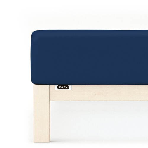Schlafgut Schlafgut EASY Jersey Elasthan Hoeslaken XL - 180x200 - 200x220 570 Blue Deep afbeelding