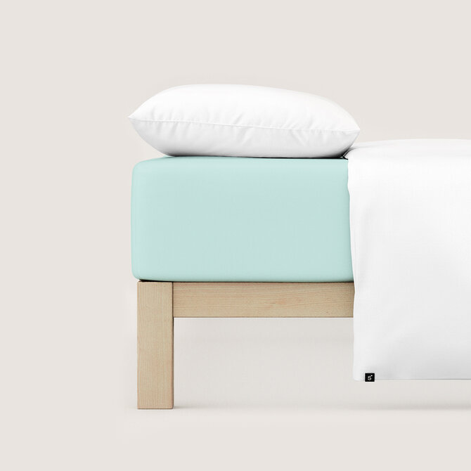 Schlafgut Pure Jersey Hoeslaken L - 140x200 - 160x220 435 Petrol Light